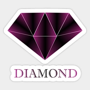 Purple geometric diamond Sticker